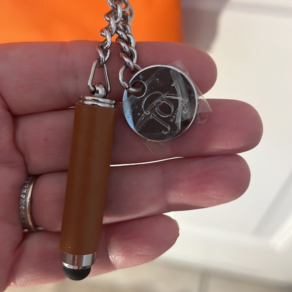 Joy Mangano Orange leather crossbody bag with adjustable strap GUC/RFID convert - Picture 7 of 12